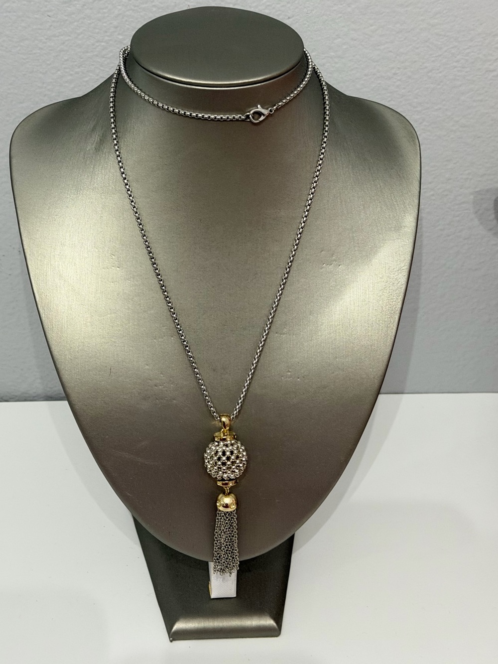 Gold & Silver Pendant Tassel Necklace - Women Jewelry